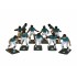 Electric Football 67 Big Men 11 in Teal Black White Home Uniform (677-29-D) - Painted Players