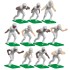 Electric Football Action Figures - Set of 11 with Pre-Painted Platforms and Skin Tones