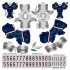 Chicago Bears NFL Away Uni-Forms, 11 Player Action Figure Kit, Primary 2002-