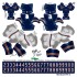 Chicago Bears NFL Home Uni-Forms, 11 Player Action Figure Kit, Primary 2002-