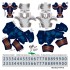 Chicago Bears NFL Home Uni-Forms, 11 Player Action Figure Kit, Classic 2019-