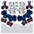 Chicago Bears NFL Home Uni-Forms, 11 Player Action Figure Kit, Classic 2019-