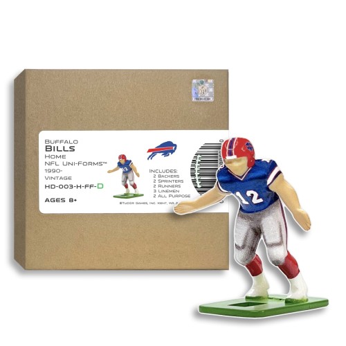 Buffalo Bills NFL Home Uni-Forms, 11 Player Action Figure Kit, Vintage 1990