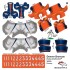 Denver Broncos NFL Home Uni-Forms, 11 Player Action Figure Kit, Primary 2012-2023