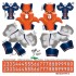 Denver Broncos NFL Home Uni-Forms, 11 Player Action Figure Kit, Primary 2012-2023