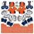 Denver Broncos NFL Home Uni-Forms, 11 Player Action Figure Kit, Primary 2012-2023