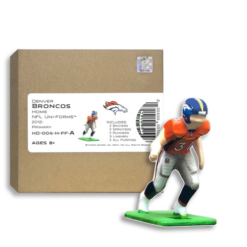 Denver Broncos NFL Home Uni-Forms, 11 Player Action Figure Kit, Primary 2012-2023