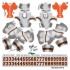 Cleveland Browns NFL Away Uni-Forms, 11 Player Action Figure Kit, Classic 2021-2023