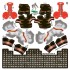 Cleveland Browns NFL Home Uni-Forms, 11 Player Action Figure Kit, Primary 2020-