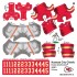 Kansas City Chiefs NFL Home Uni-Forms, 11 Player Action Figure Kit, Primary 2007-