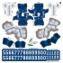 Indianapolis Colts NFL Home Uni-Forms, 11 Player Action Figure Kit, Primary 2002-