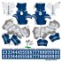 Indianapolis Colts NFL Home Uni-Forms, 11 Player Action Figure Kit, Classic 2021-