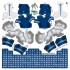 Indianapolis Colts NFL Home Uni-Forms, 11 Player Action Figure Kit, Classic 2021-