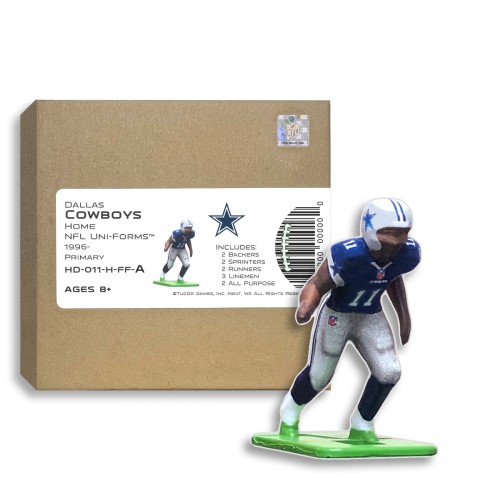 Dallas Cowboys NFL Home Uni-Forms, 11 Player Action Figure Kit, Primary 1996-