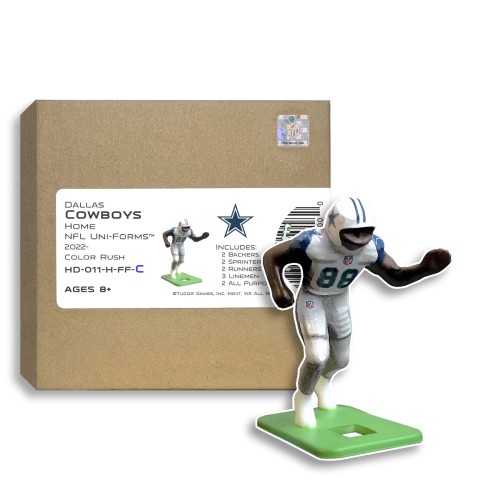 Dallas Cowboys NFL Home Uni-Forms, 11 Player Action Figure Kit, Color Rush 2022-