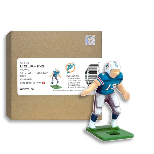 Miami Dolphins NFL Home Uni-Forms, 11 Player Action Figure Kit, Vintage 1972