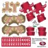 San Francisco 49ers NFL Home Uni-Forms, 11 Player Action Figure Kit, Primary 2009-