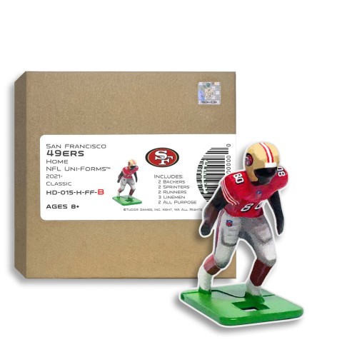 San Francisco 49ers NFL Home Uni-Forms, 11 Player Action Figure Kit, Classic 2021-