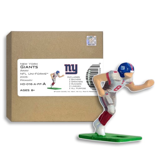 New York Giants NFL Away Uni-Forms, 11 Player Action Figure Kit, Primary 2005-