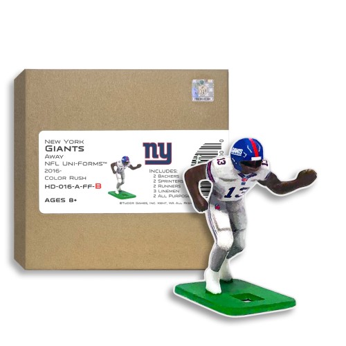 New York Giants NFL Away Uni-Forms, 11 Player Action Figure Kit, Color Rush 2016-