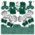 New York Jets NFL Home Uni-Forms, 11 Player Action Figure Kit, Primary 2019-2023