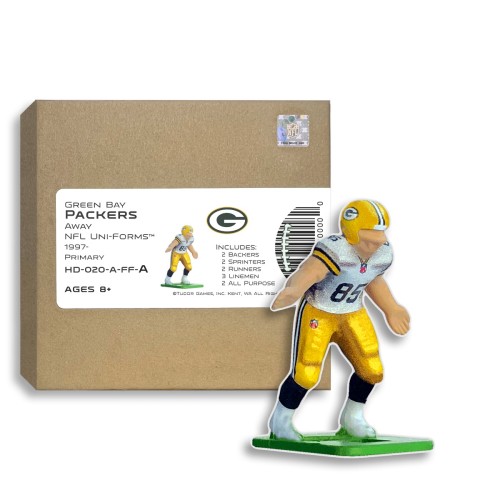 Green Bay Packers NFL Away Uni-Forms, 11 Player Action Figure Kit, Primary 1997-