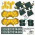 Green Bay Packers NFL Home Uni-Forms, 11 Player Action Figure Kit, Primary 1997-