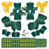 Green Bay Packers NFL Home Uni-Forms, 11 Player Action Figure Kit, Classic 2021-