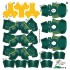 Green Bay Packers NFL Home Uni-Forms, 11 Player Action Figure Kit, Classic 2021-