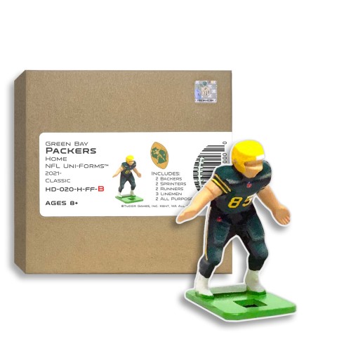 Green Bay Packers NFL Home Uni-Forms, 11 Player Action Figure Kit, Classic 2021-