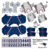 New England Patriots NFL Away Uni-Forms, 11 Player Action Figure Kit, Primary 2020-