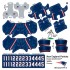 New England Patriots NFL Home Uni-Forms, 11 Player Action Figure Kit, Primary 2020-