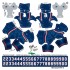 New England Patriots NFL Home Uni-Forms, 11 Player Action Figure Kit, Primary 2020-