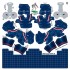 New England Patriots NFL Home Uni-Forms, 11 Player Action Figure Kit, Primary 2020-