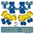 Los Angeles Rams NFL Home Uni-Forms, 11 Player Action Figure Kit, Primary 2020-