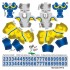 Los Angeles Rams NFL Away Uni-Forms, 11 Player Action Figure Kit, Primary 2020-