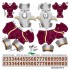 Washington Football Team NFL Away Uni-Forms, 11 Player Action Figure Kit, Alternate 2020-