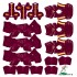 Washington Commanders NFL Home Uni-Forms, 11 Player Action Figure Kit, Primary 2022-