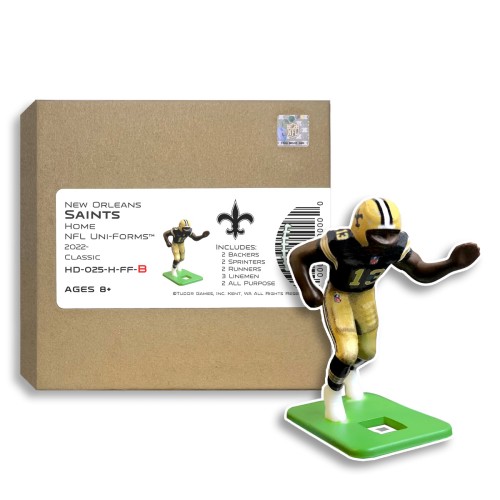 New Orleans Saints NFL Home Uni-Forms, 11 Player Action Figure Kit, Classic 2022-