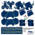 Seattle Seahawks NFL Home Uni-Forms, 11 Player Action Figure Kit, Primary 2012-