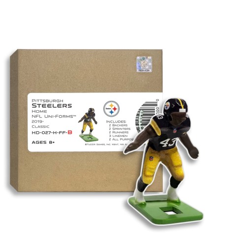 Pittsburgh Steelers NFL Home Uni-Forms, 11 Player Action Figure Kit, Classic 2019-