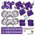 Minnesota Vikings NFL Home Uni-Forms, 11 Player Action Figure Kit, Primary 2006-