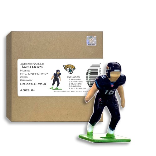 Jacksonville Jaguars NFL Home Uni-Forms, 11 Player Action Figure Kit, Primary 2018-