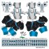 Carolina Panthers NFL Away Uni-Forms, 11 Player Action Figure Kit, Primary 2019-