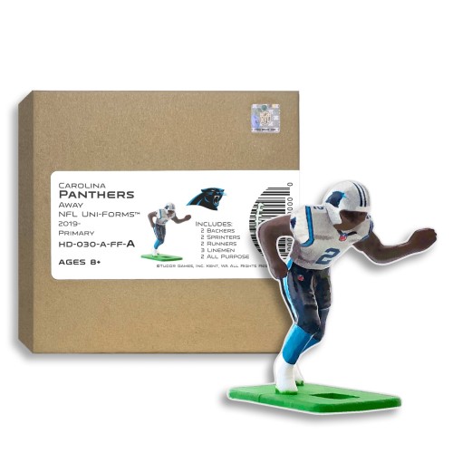 Carolina Panthers NFL Away Uni-Forms, 11 Player Action Figure Kit, Primary 2019-