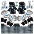 Carolina Panthers NFL Home Uni-Forms, 11 Player Action Figure Kit, Primary 2019-