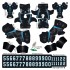 Carolina Panthers NFL Home Uni-Forms, 11 Player Action Figure Kit, Color Rush 2022-