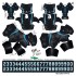 Carolina Panthers NFL Home Uni-Forms, 11 Player Action Figure Kit, Color Rush 2022-