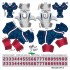 Houston Texans NFL Away Uni-Forms, 11 Player Action Figure Kit, Primary 2000-2023