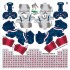 Houston Texans NFL Away Uni-Forms, 11 Player Action Figure Kit, Primary 2000-2023